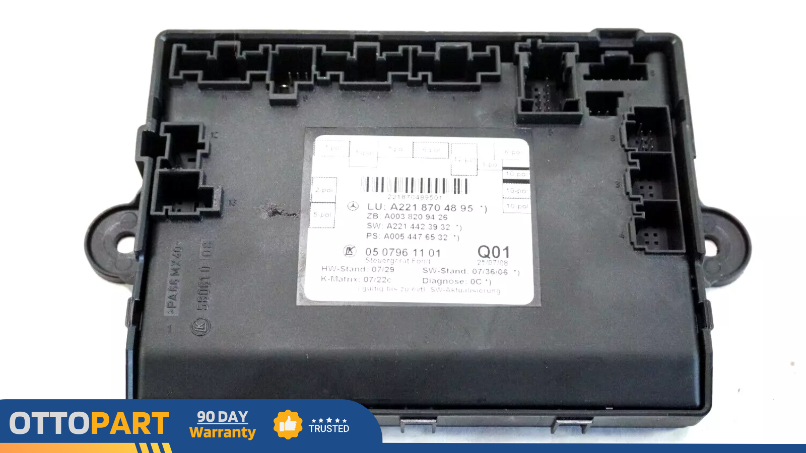 07-13 Mercedes W221 S550 S65 AMG Rear Left or Right Side Door Control Module OEM