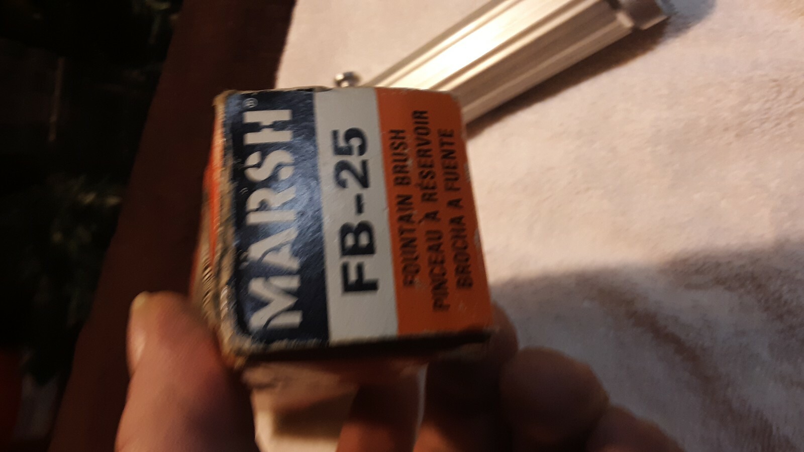 MARSH FB-25 hog hair bristle NOS FOUNTAIN BRUSH w/ box