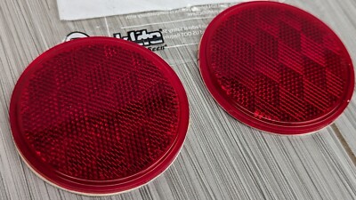 Pair 2 pieces  47-3 Truck-Lite Red 3 1/8 Adhesive Reflector 473 DOT Bulk Savings