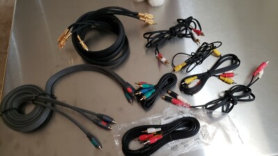 Hi-Fi Stereo RCA Cables, Monstor Cable,  Gold RCA's, misc RCA sold in Lot of 8