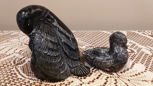 Aardvark Duck Soapstone Sculptures ( Figurines To Please)