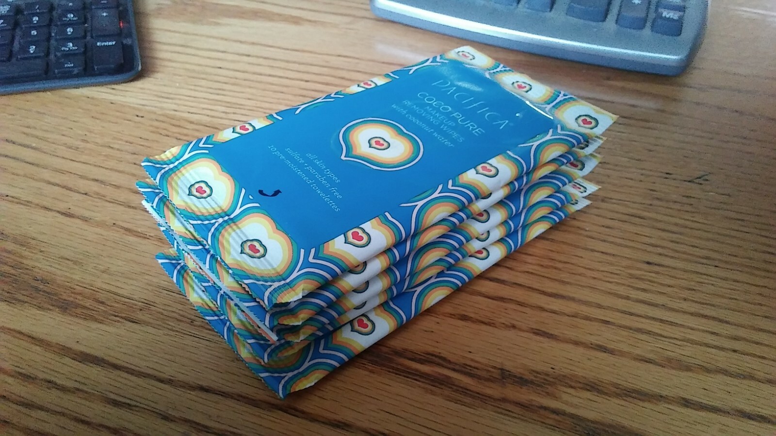 Lot Of 5 Pacifica Coco Pure Makeup Removing Wipes 10 Wipes Each