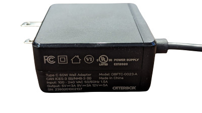 OtterBox 60W USB-C Wall Charger Power Supply  Adapter with 6.6ft Cable