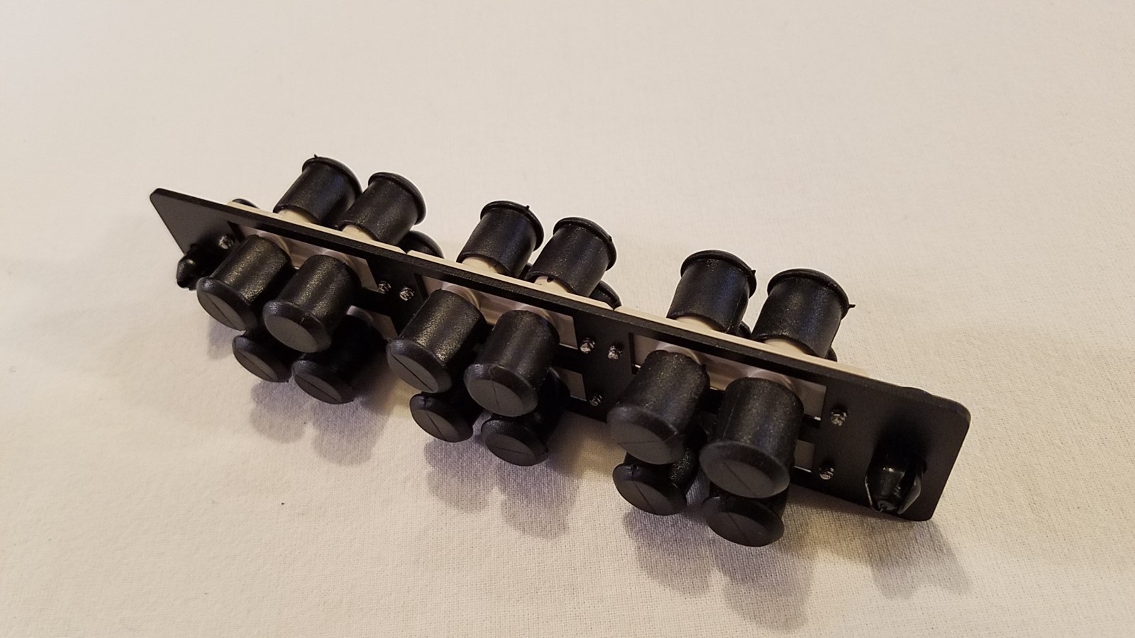 JPM460B Black Box ST Fiber Adapter Panel - High Density, (6) ST Duplex, Ceramic