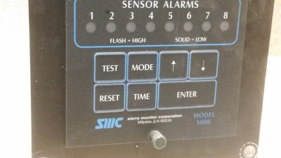 SMC Sentry Model 5000 Gas Monitor Controller 120Vac w/ Calibration Fitting S14