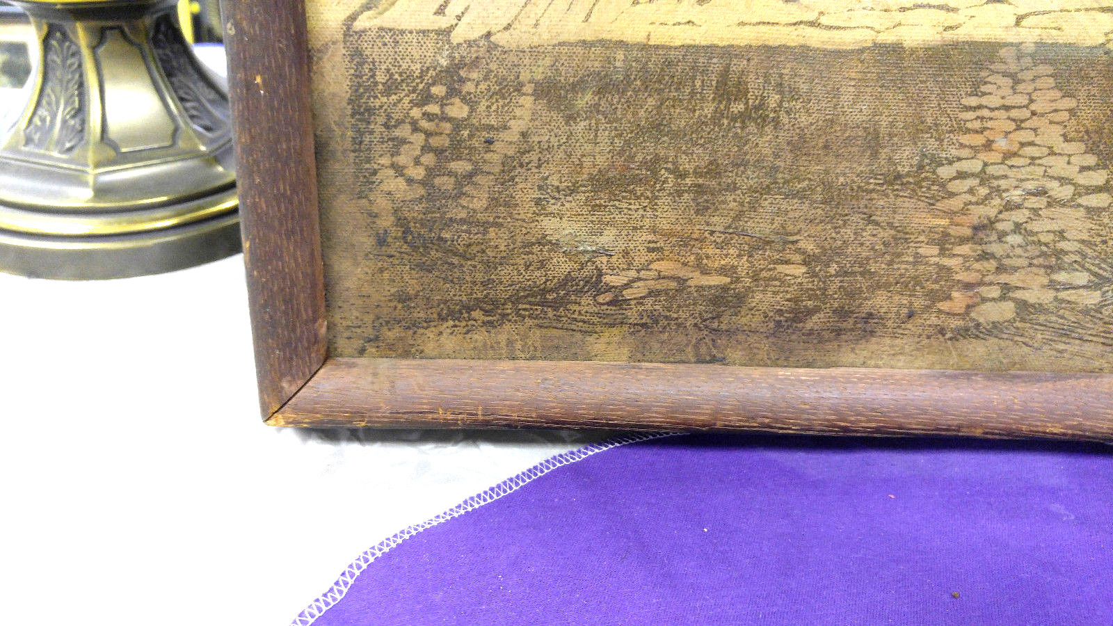 Art Oil on canvas from Europe during WWII Original Europe painting before WW II