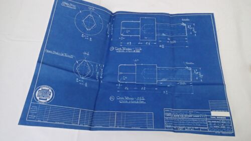 Antique Blueprint Industrial Art Detroit Automotive General Motors 1941 #4