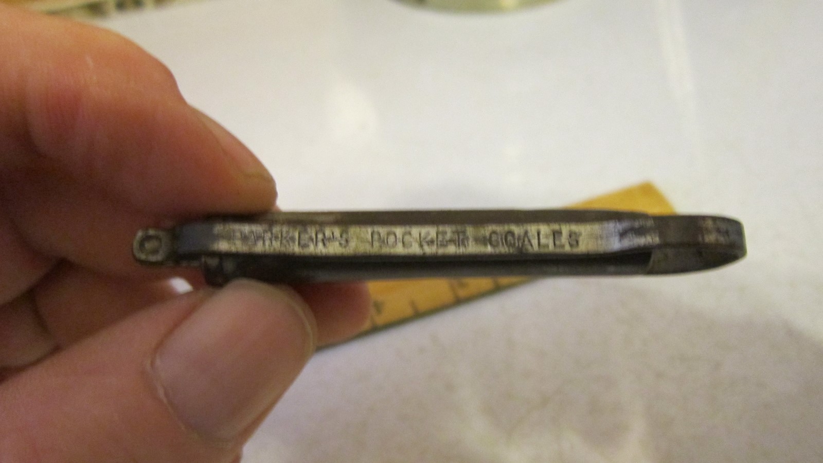 Antique 19th Century Parker's Foldable Pocket Scales Pat., May 18, 1880