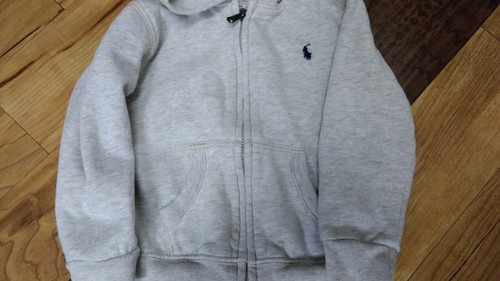 Baby Toddler Boys Ralph Lauren Polo Zip Up Hooded Jacket 24 Months Gray Hoodie