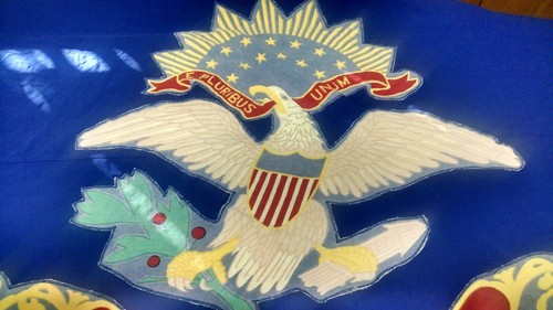 Rare Vintage Hand Sewn Colored North Dakota State Flag 42x72