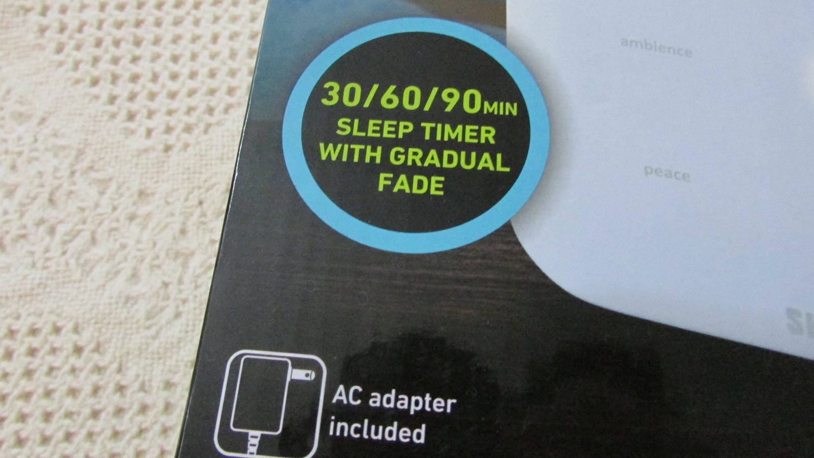 Sharper Image Digital Tranquility Sound Soother 12 Sounds 30/60/90 Sleep Timer