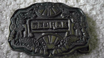 Vintage Brass Oden Inc. Personalized Belt Buckle George