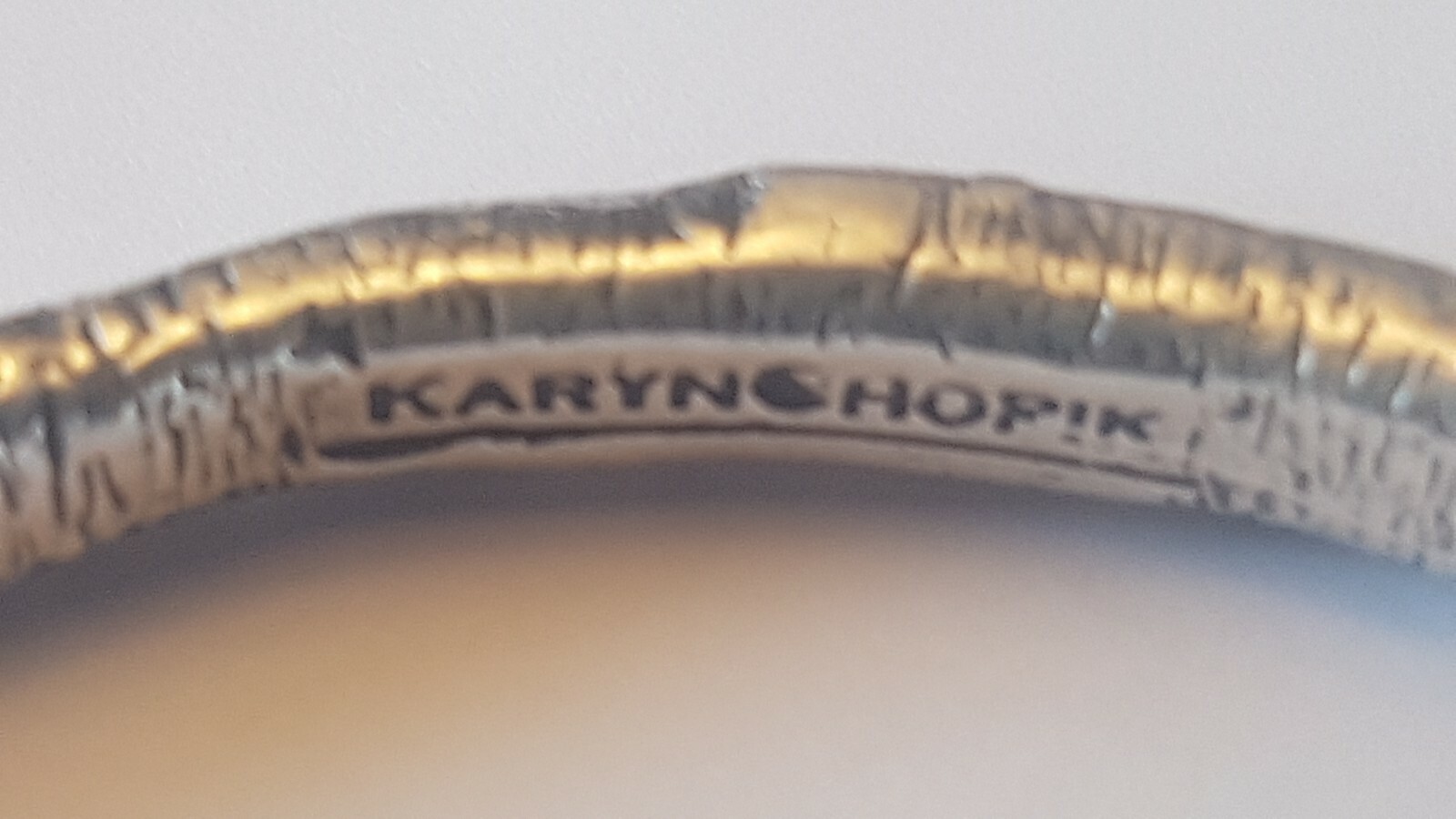 Karyn Chopik Silver Organic Oval Bracelet