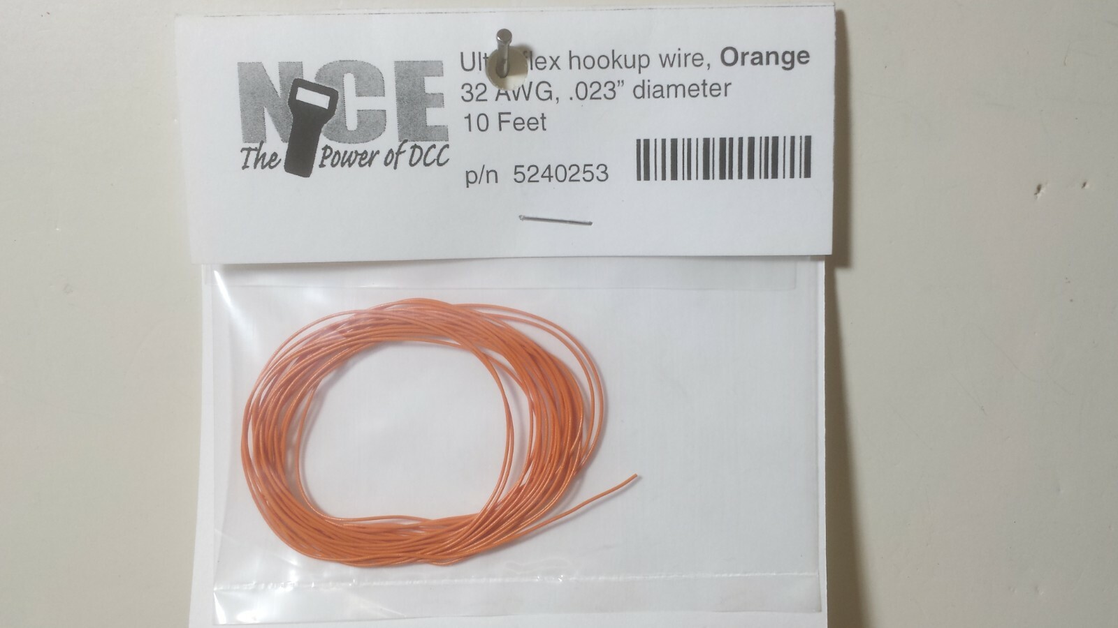 Ultraflex Hook-Up 32AWG .023 Diameter Wire -- ORANGE 10' NCE #253