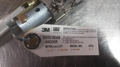 3M DBI-Sala 2108406 310 Lb Cap 2-1/2 to 12 In Dia Temporary Fixed Beam Anchor