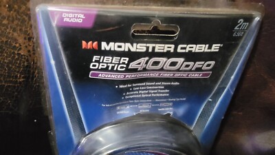 Monster Cable 400DFO 2 Meter Digital Audio Optical Fiber Optic Opened Never Used