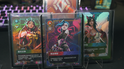 Riftbound 2025 League of Legends Chinese Tcg Card Promo Jinx Holo