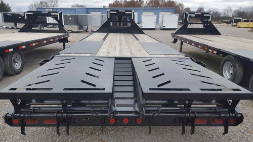 Flatbed Gooseneck 10 ton Deckover HD Equipment trailer 20 + 5 Dove flat bed