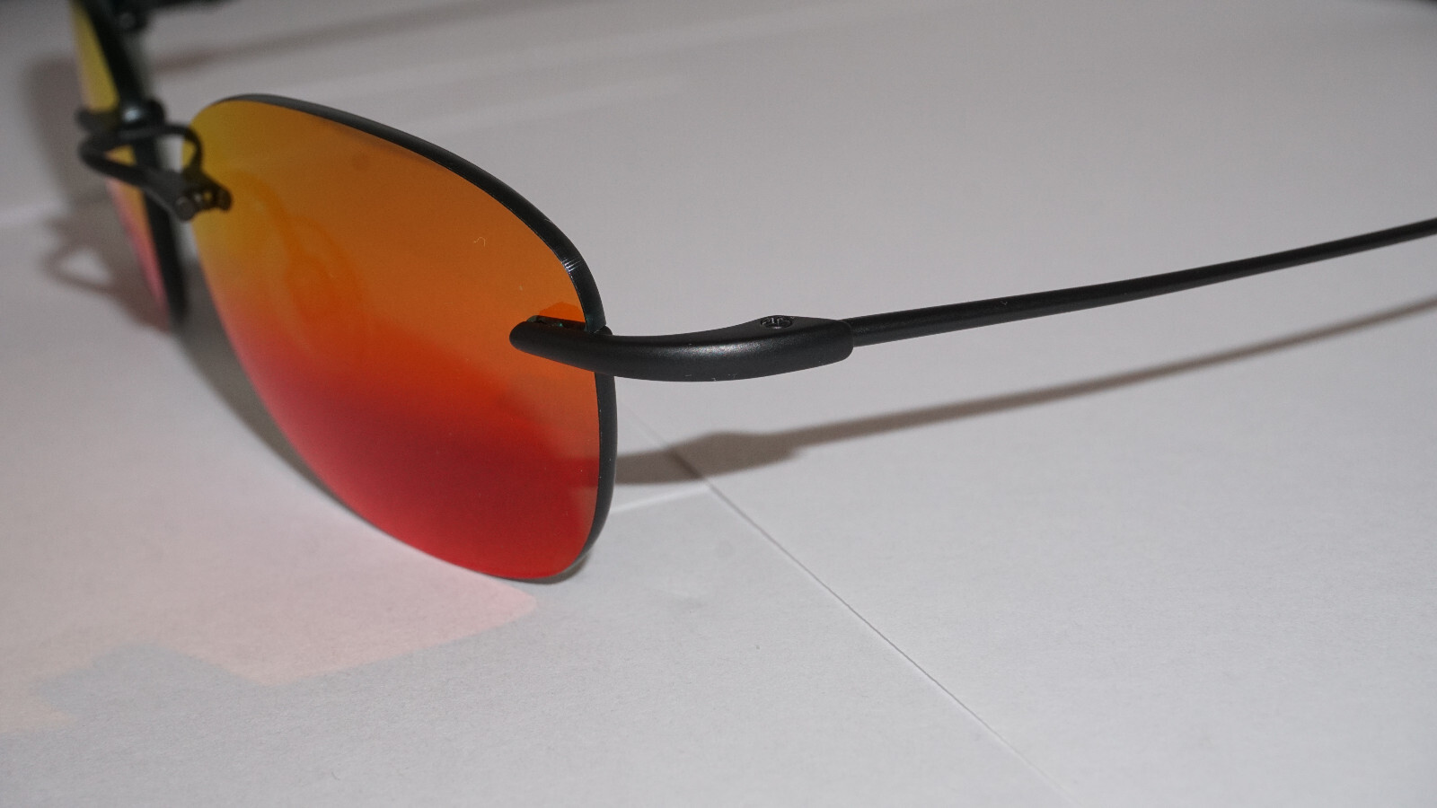 Pre-owned Maui Jim Sunglasses Aki Aki Black Red Mirror Polarized Mj333 2m 50.5 17 140
