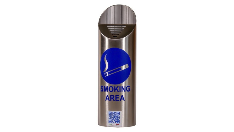 Posacenere Da Esterno Da Parete Da Muro 100% In Acciaio Inox Fumo Per Pub Bar 