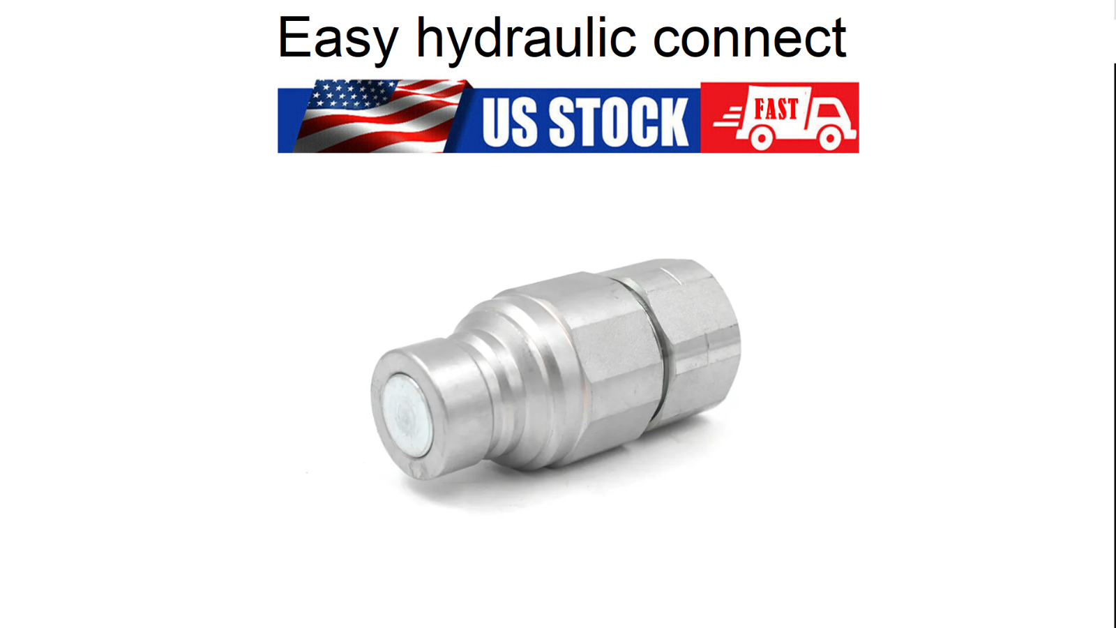 1/2" NPT Thread 1/2 Flat Face Hydraulic Quick Coupler Set Bobcat Skid Steer TL23