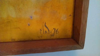 Fabulous Vintage 1970's Horse Theme Painting from Palm Springs Estate--Giddy Up!