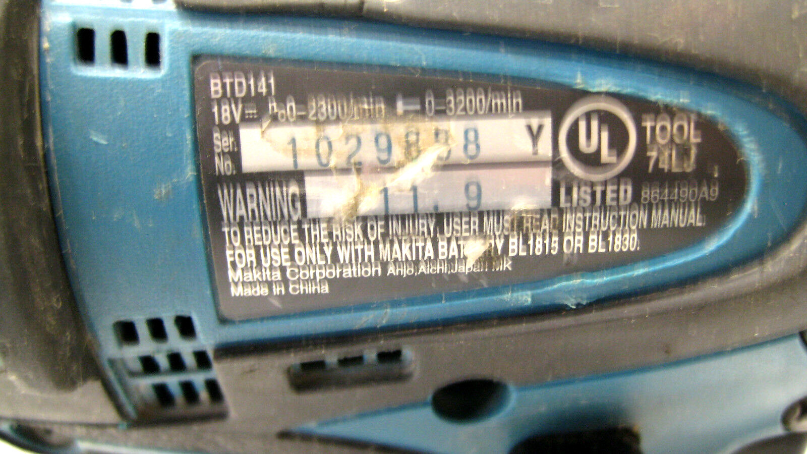 Hitachi BTD141 18v.LiIon 1/4