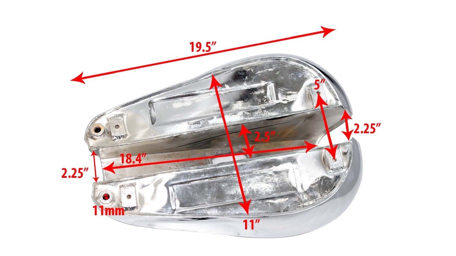 Fits T90 Triumph 5T Speed Twin Petrol Gas Fuel Tank Steel Chrome Plated  