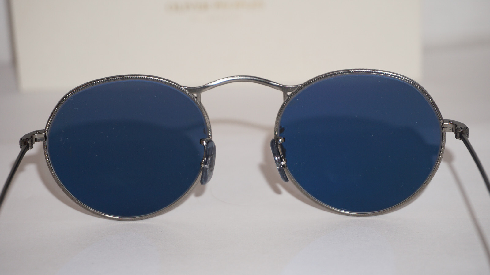 Pre-owned Oliver Peoples Sunglasse M-4 30th Antique Pewter Blue Ov1220s 5244r5 49 20 145 In Green