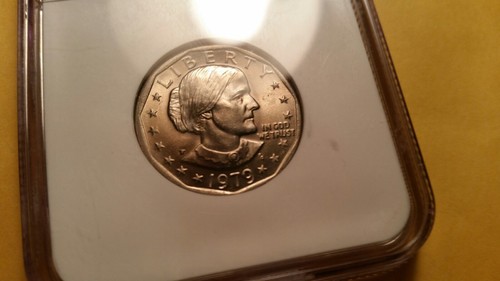 1979-P SBA$1 Susan B. Anthony Dollar Wide Rim NGC MS66