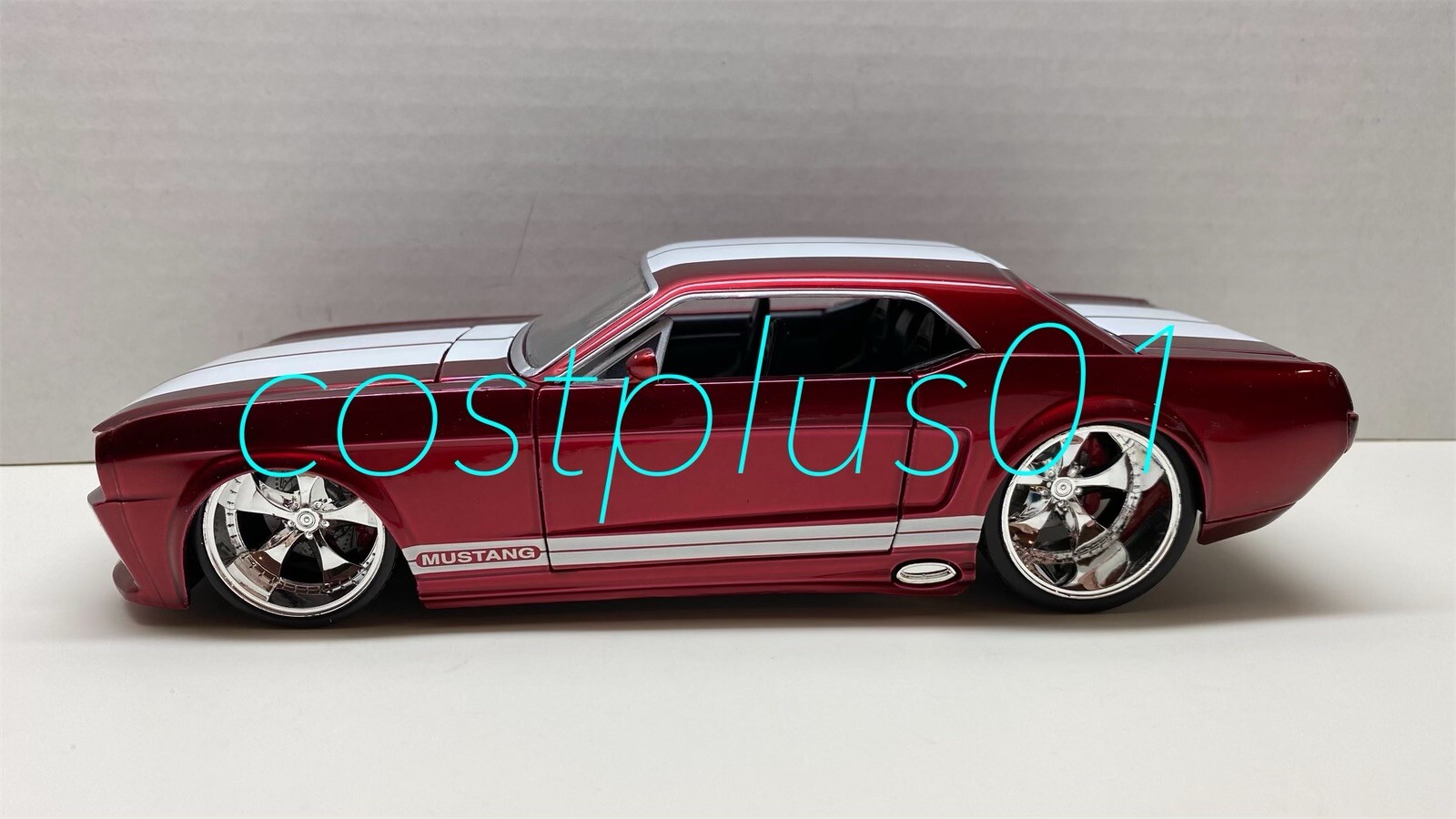 1:24 BTM 1965 Ford Mustang GT ミニカー JADA BTM 1965 FORD MUSTANG GT 1:24 RED WITH STRIPES | eBay