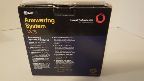 AT&T Answering System 1305 Two-Way Recording Remote Access micro cassette NEW