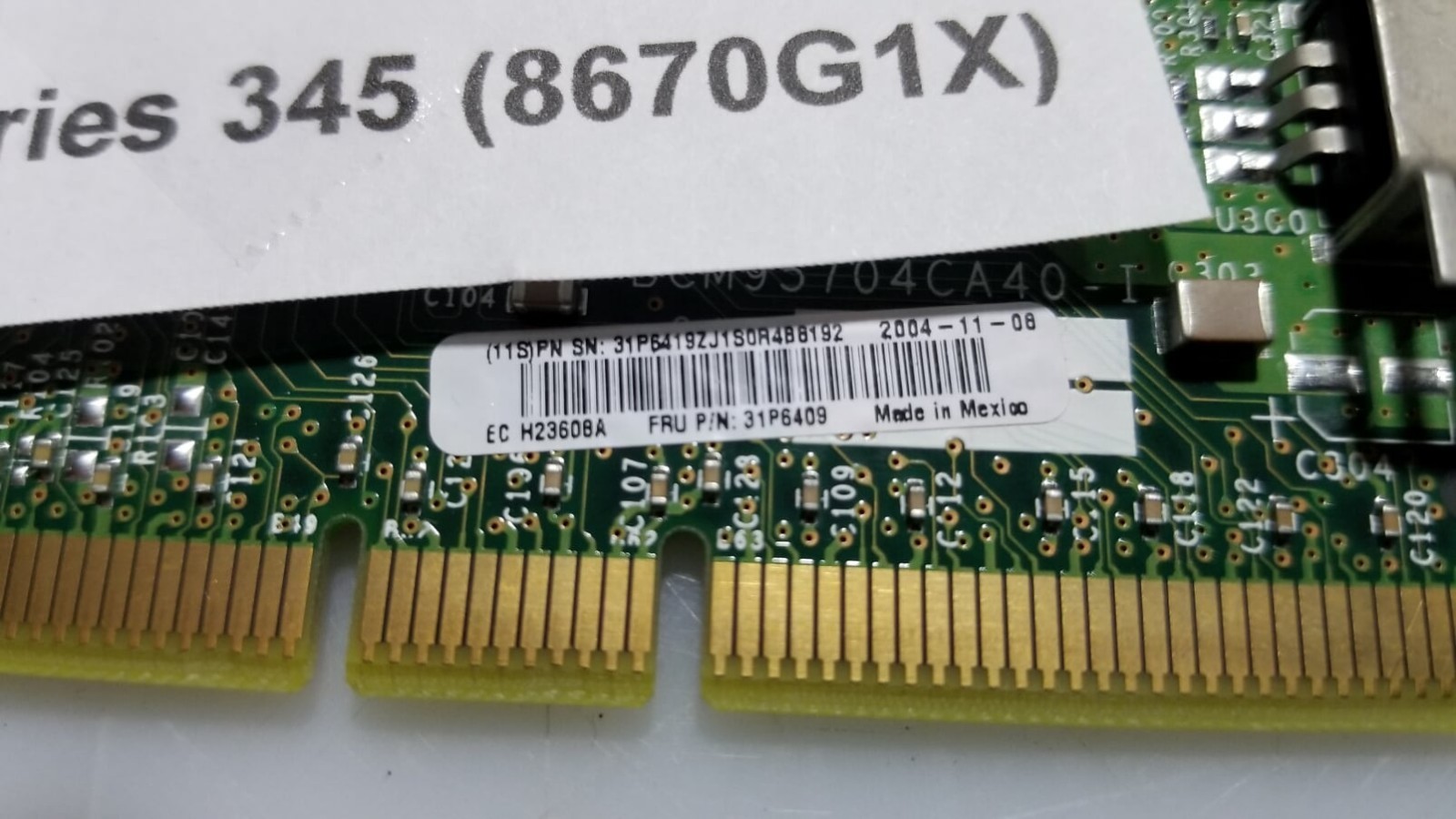 31P6409 IBM dual port network adapter 1000BASE-T PCI-X 133 compatible Broadcom B