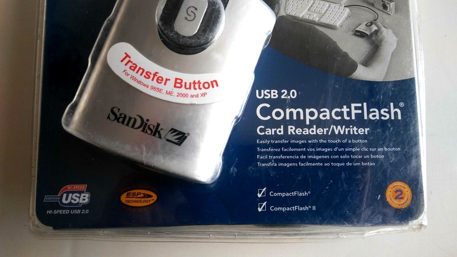 Sandisk ImageMate SDDR-92-A15 USB 2.0 Compact Flash I/II Card Reader Writer NEW