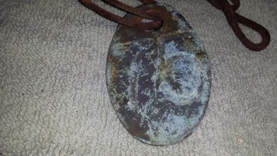 Vintage Dairy Cow Brass Tag #75 With Chain