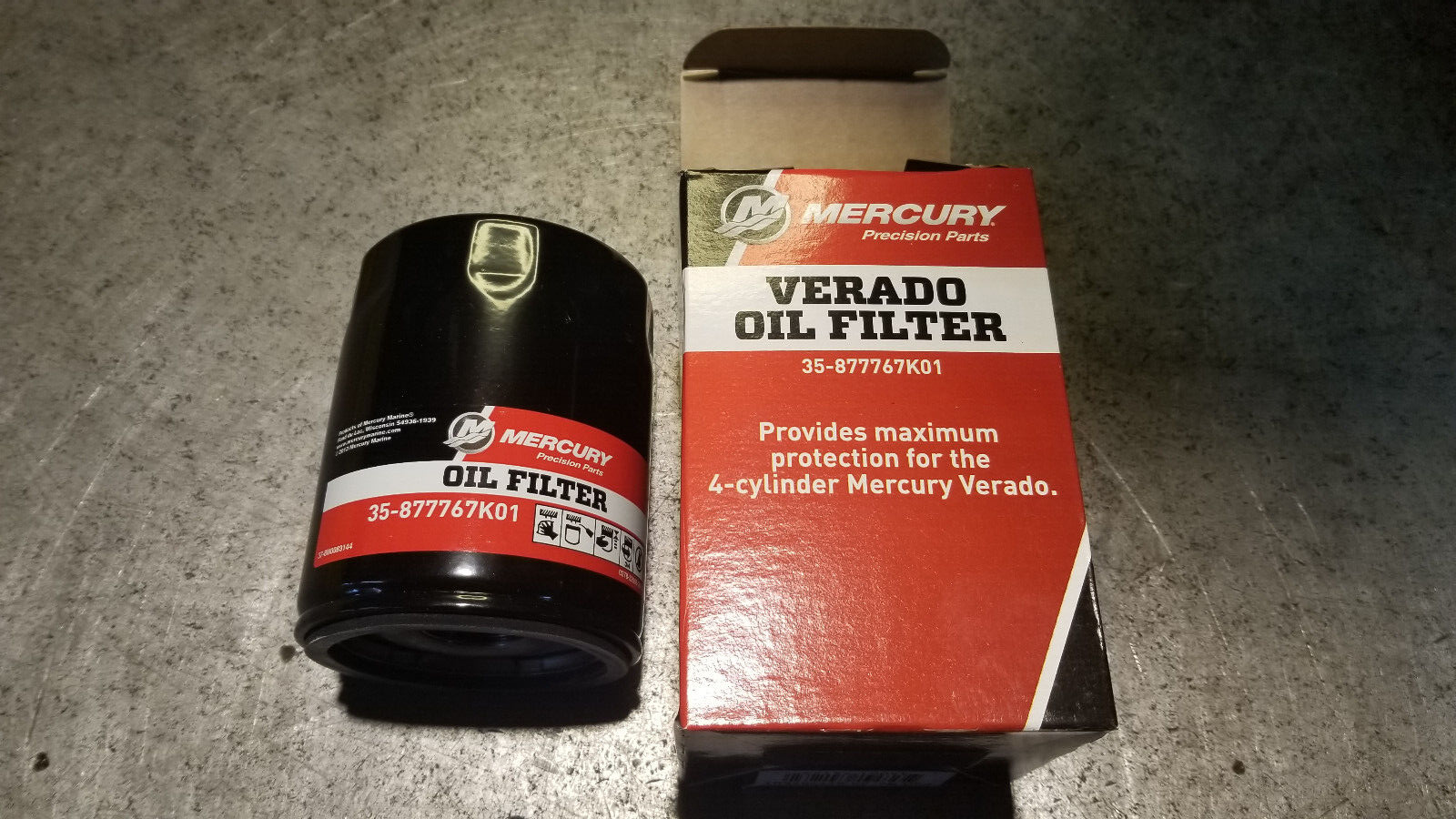 Mercury OEM 4-Stroke VERADO Oil Filter 35-877767K01 130-175 HP - Picture 1 of 1