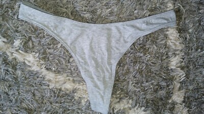 NEW VS high leg cotton thong Panty Size medium grey