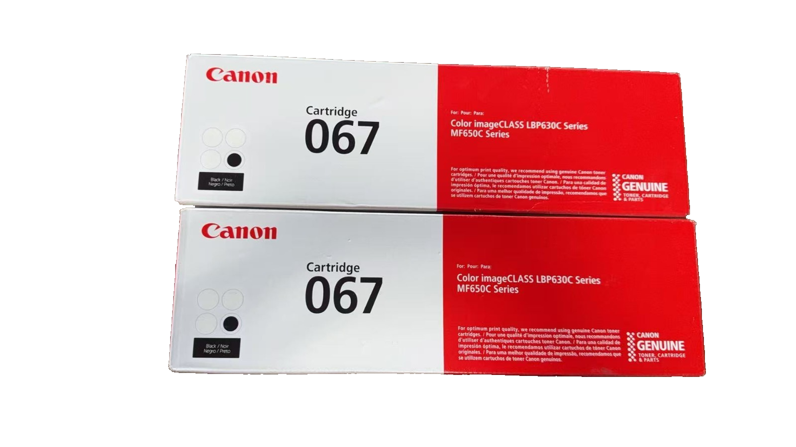 Genuine Canon 067 OEM Black Toner Cartridge Laser LBP630C, MF650C, NEW! Sealed!