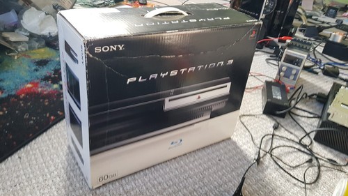 PS3 Clear Black CECHA 60GB Console Box PlayStation 3 Fat