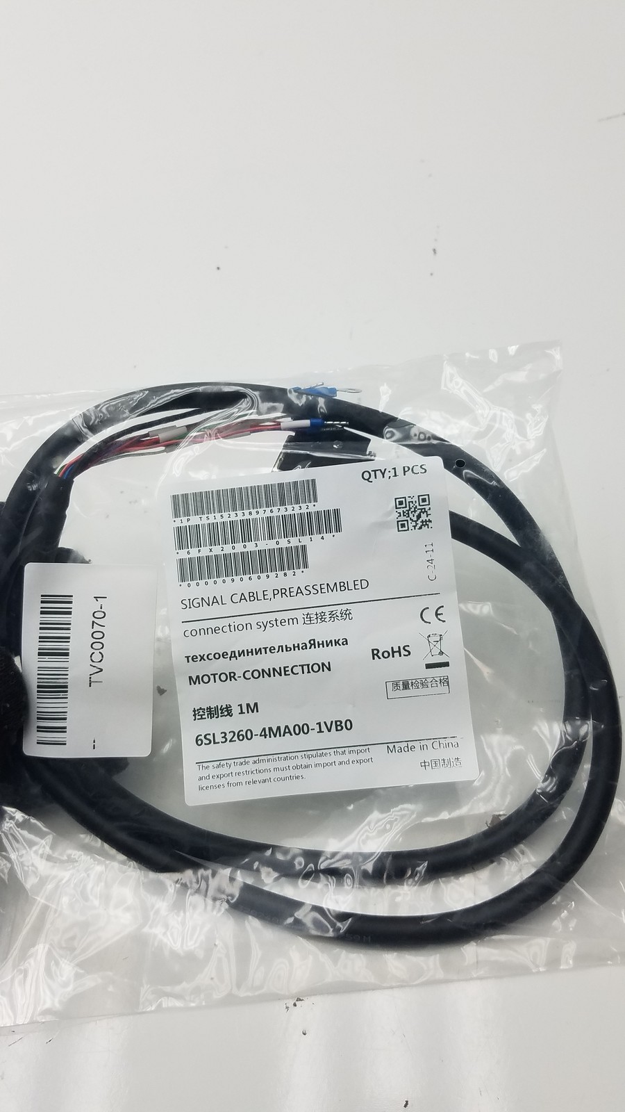 IM Signal Cable, Preassembled Motor Connection 6SL3260-4MA00-1VB0