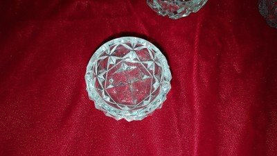 Set of four diamond point by colony salt dishes  #  2619