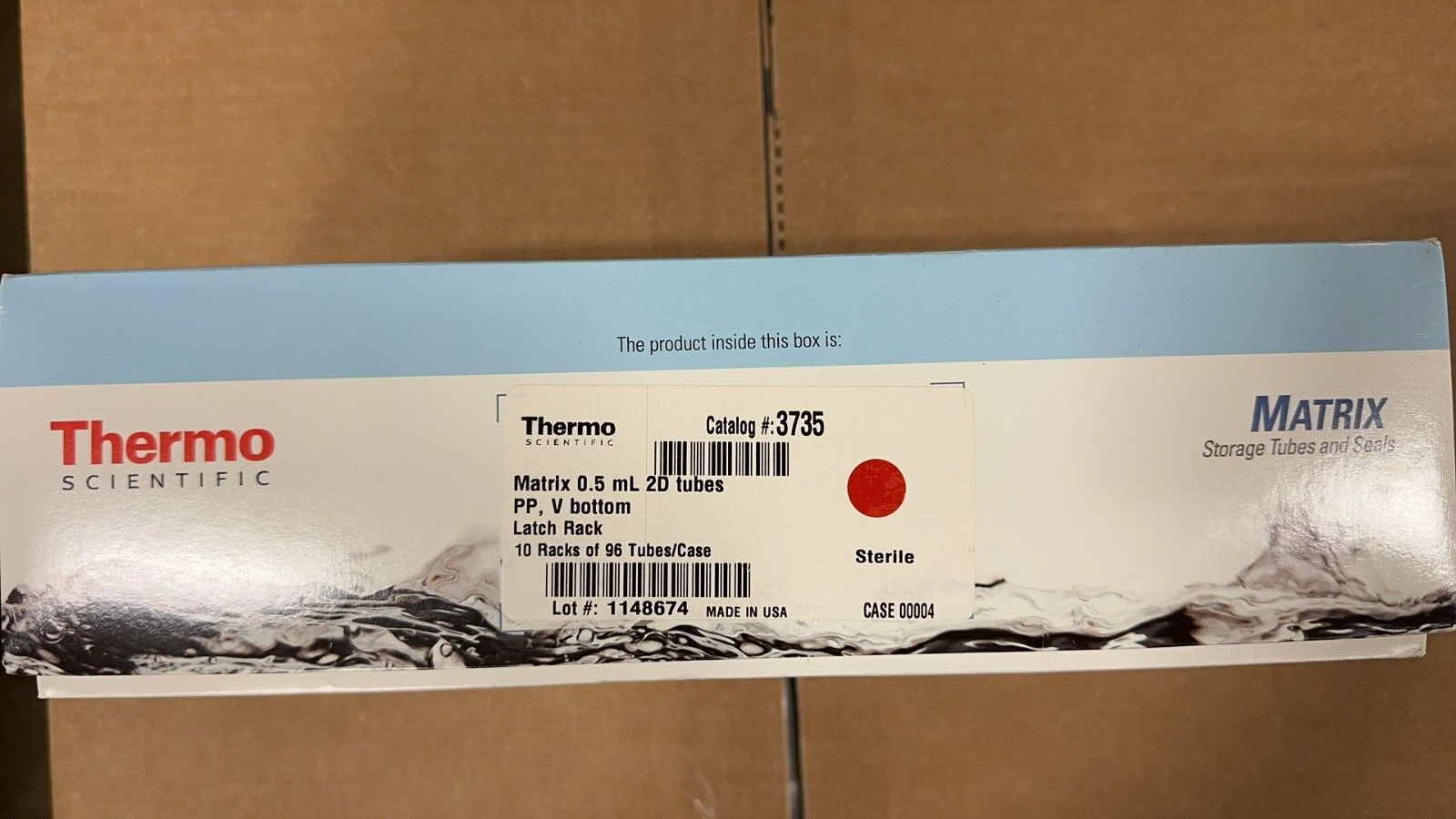 Thermo Matrix 3735 Matrix 2D Barcoded Storage Tubes 500 μL, 8 boxes only