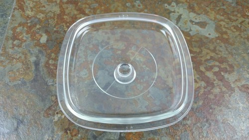 Pyrex P7C Square Tempered Clear Glass Lid For Casserole Dish