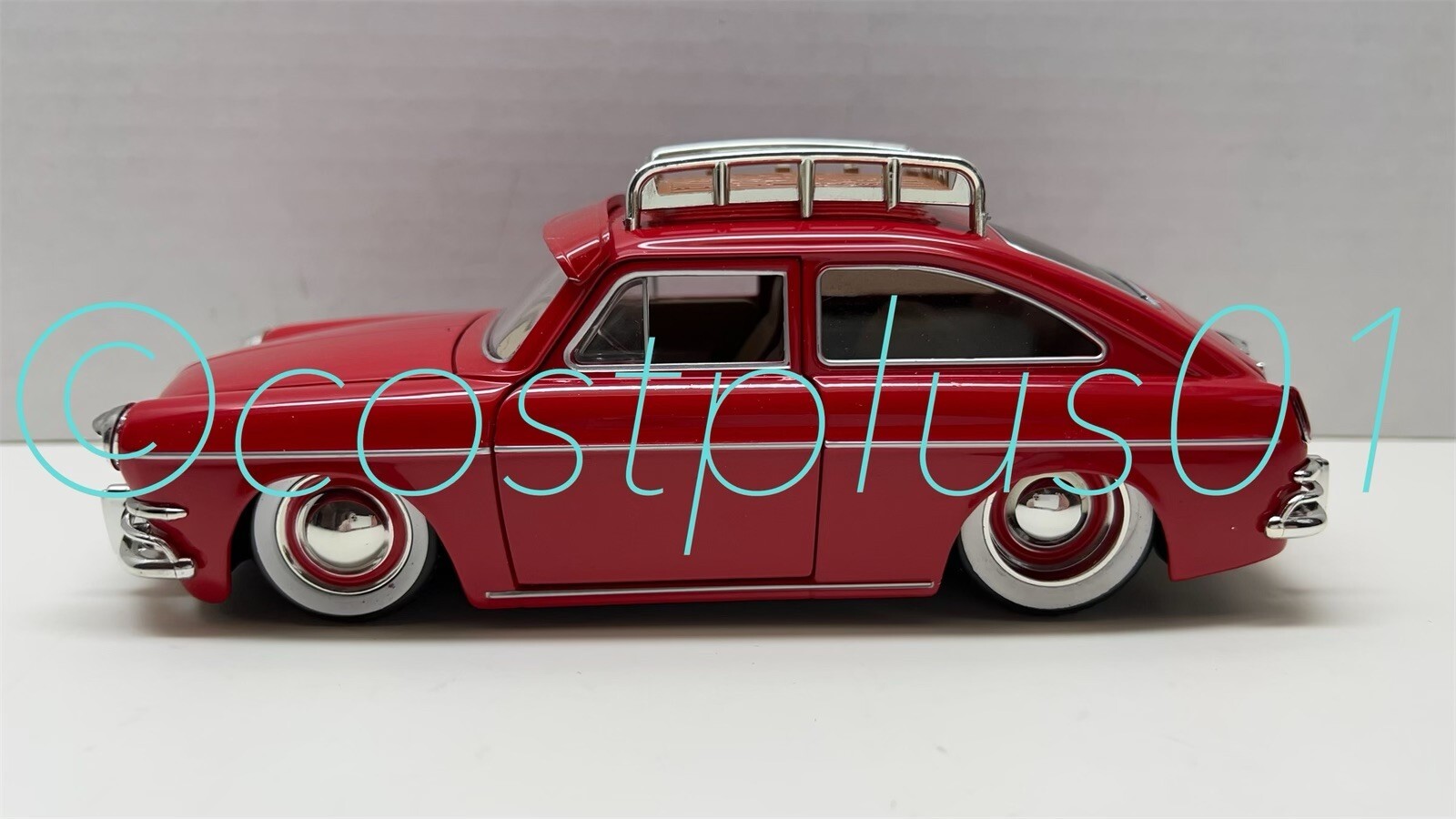 JADA V DUBS 1965 VW 1600 TL FASTBACK 1:24 RED RACK MOON