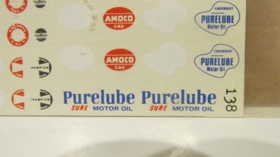 Buck Baker #87 Purolator Nascar Amoco Gas Air Lift Stock Car Model Decals n40