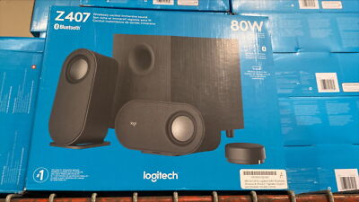 Logitech Z407 Bluetooth Computer Speakers with Subwoofer and Wireless Control
