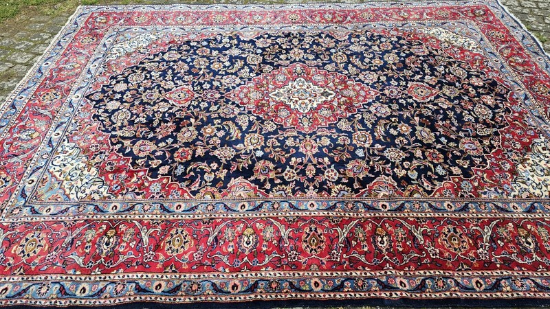 Perserteppich Keschan 353x257 HandgeknÃ¼Pft 