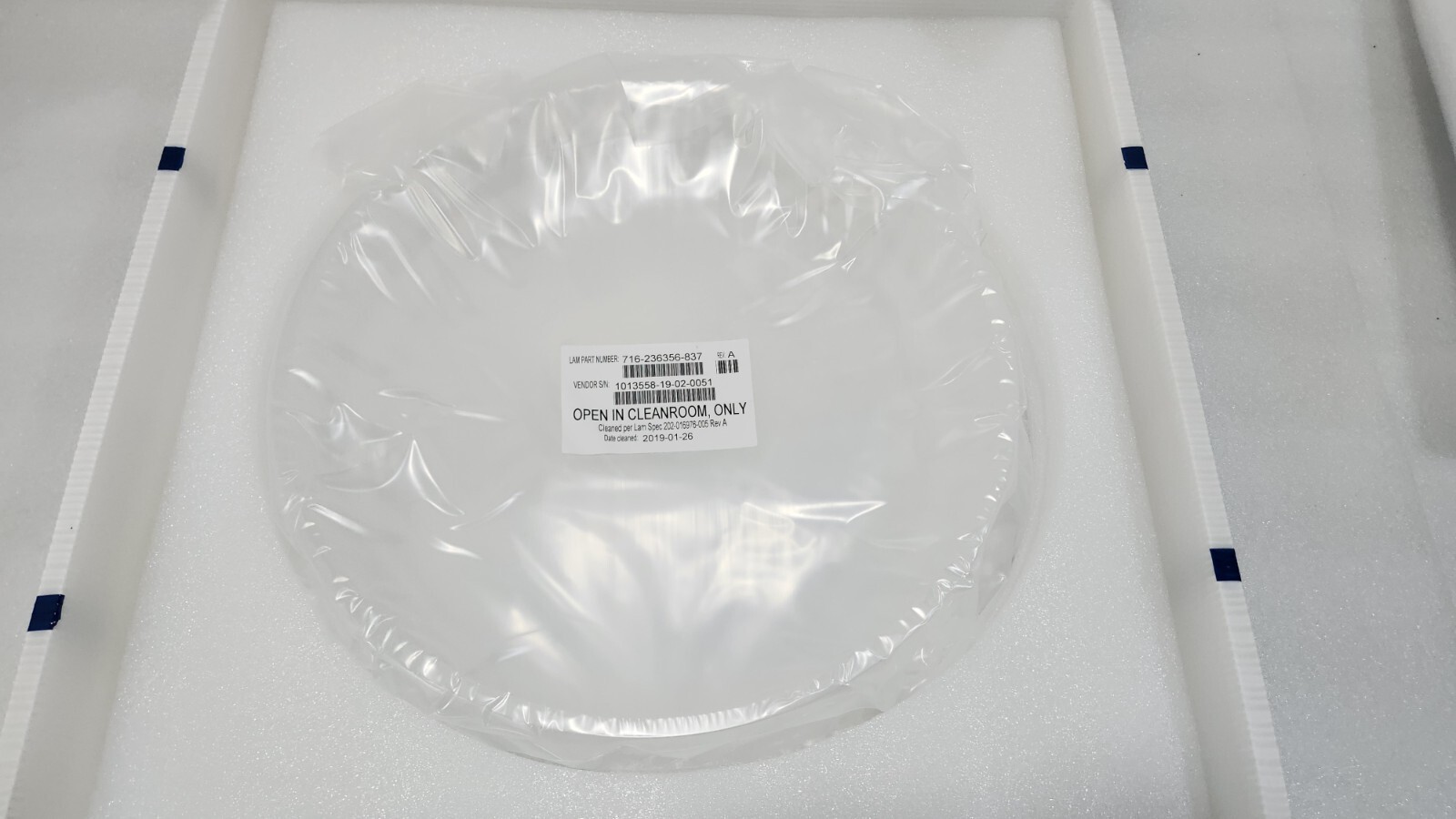 Lam Research RING,EDGE,BOT,QTZ,300MM 716-236356-837 (New) | eBay