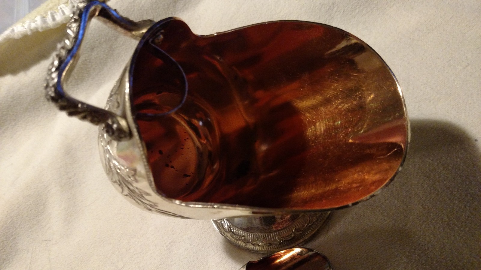 Vtg Antique Silver Sugar Scuttle&Scoop Tarnish Resistant old Table Kitchen Decor