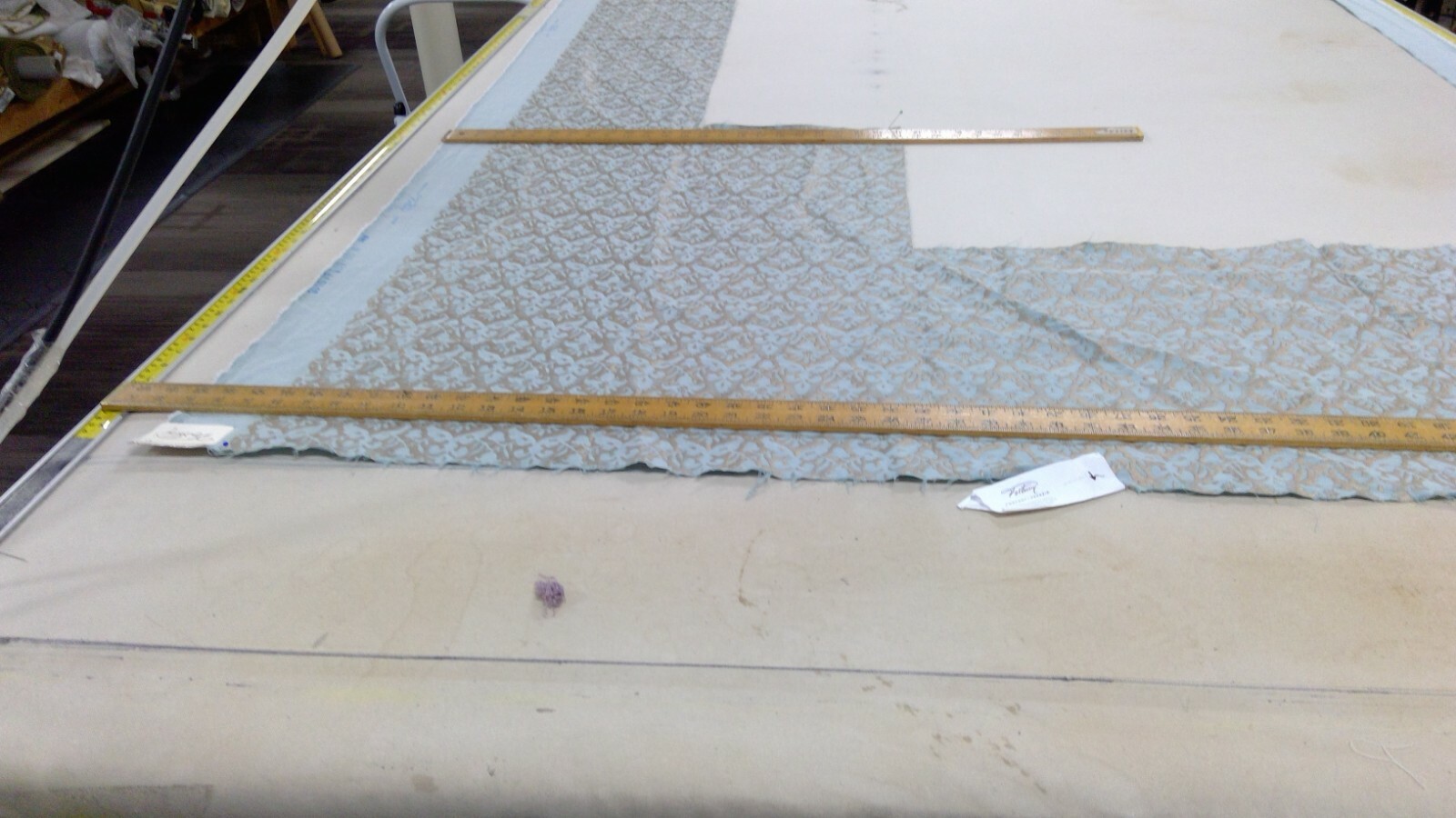 DESIGNER FABRIC - FORTUNY - DELFINO in Aquamarine & silvery gold texture